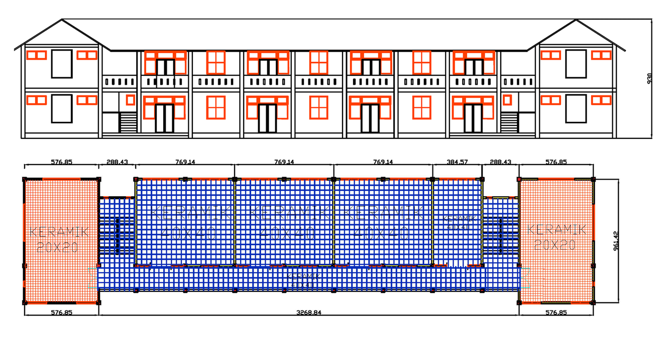 3D rendering of modern high-rise building with glass façade and complex geometric shapes